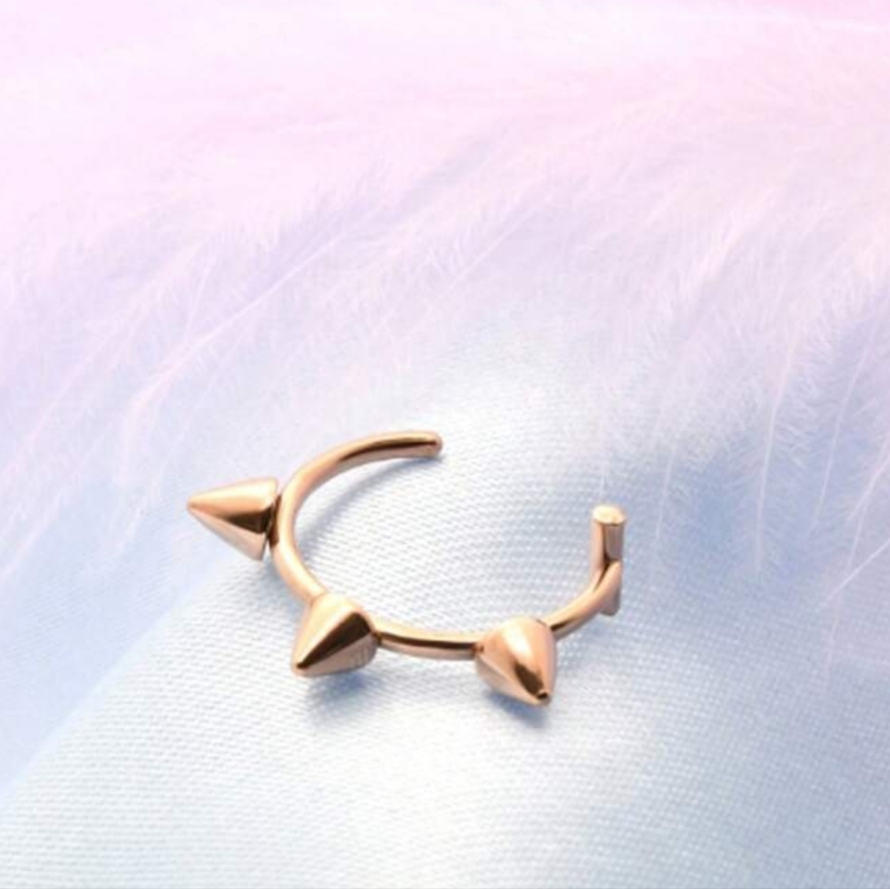 2 Fake Lip Rings - Picture 4 of 5